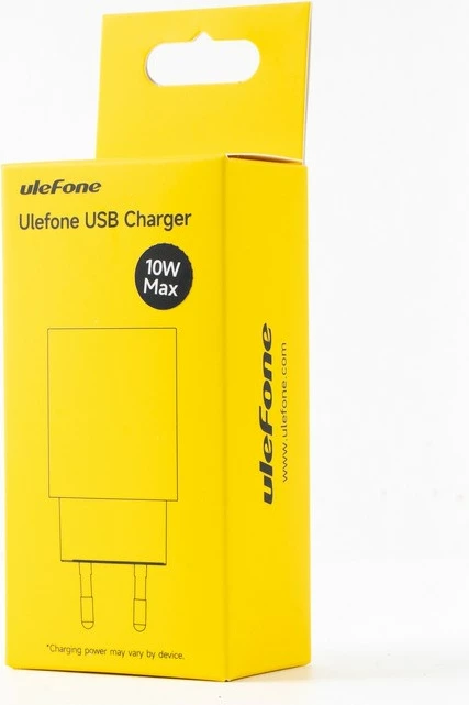 Karikues muri, Ulefone, UF-CHAR-10WR, 10W 5V/2A, 1x USB-A, prizë EU, për Armor X12 Pro dhe Tab W10, i zi