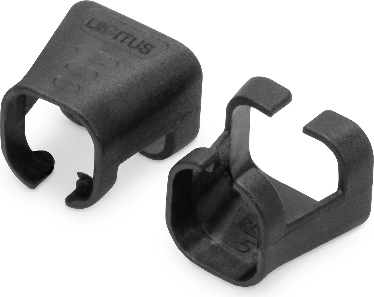 Kapëse ngjyre për patch kabllo Digitus, 100 copë, PVC, e zezë