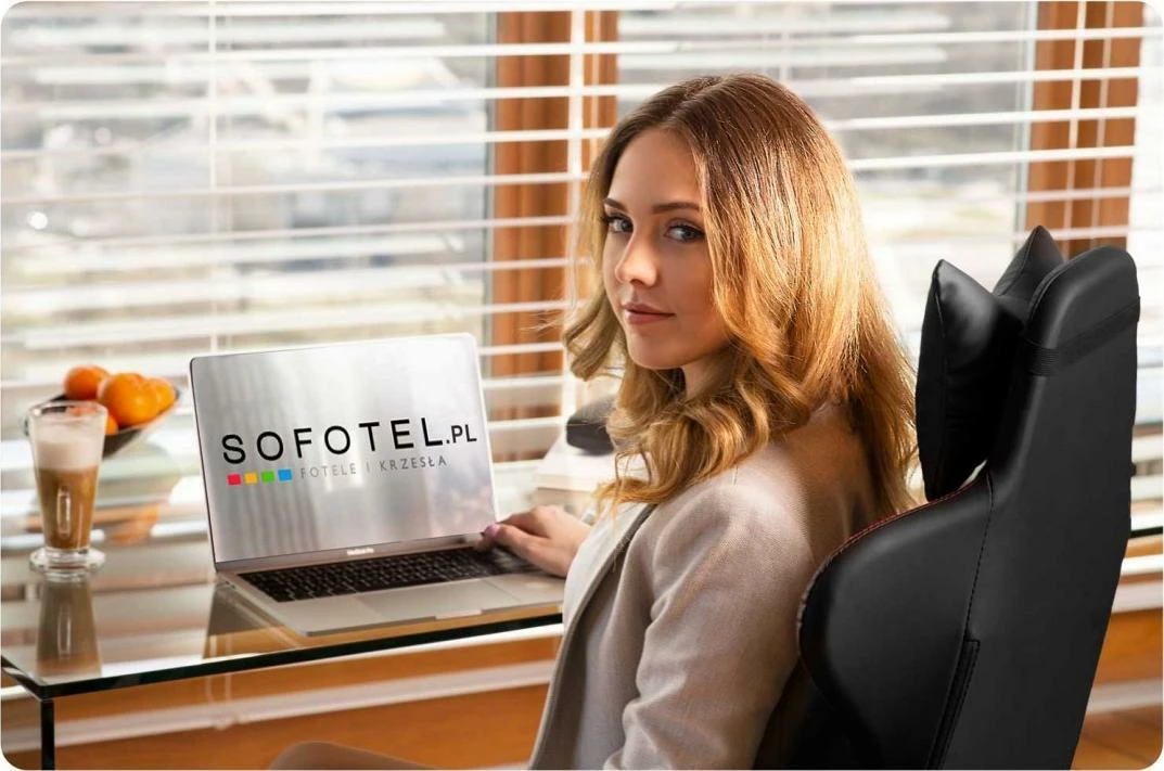 Karrige zyre Sofotel Werona, eko-lëkurë, rregullim lartësie 41-48 cm, deri 120 kg, 2 jastëkë, e zezë