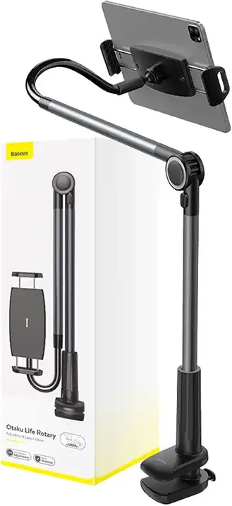 Mbajtëse rrotulluese për telefon/tablet Baseus Otaku Life Rotary Pro, e zezë