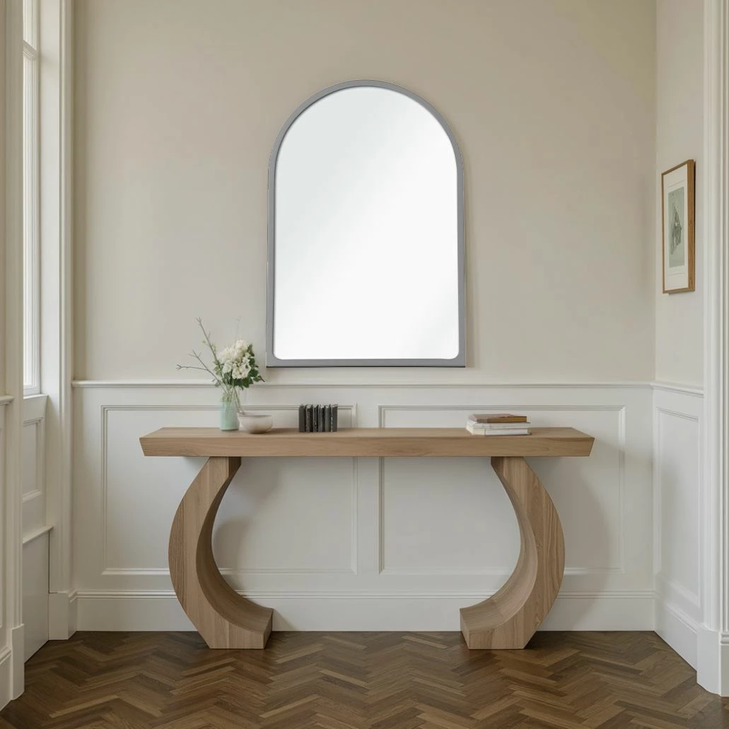 Pasqyrë dekorative Skye Decor, Opal, 30x45 cm, argjend