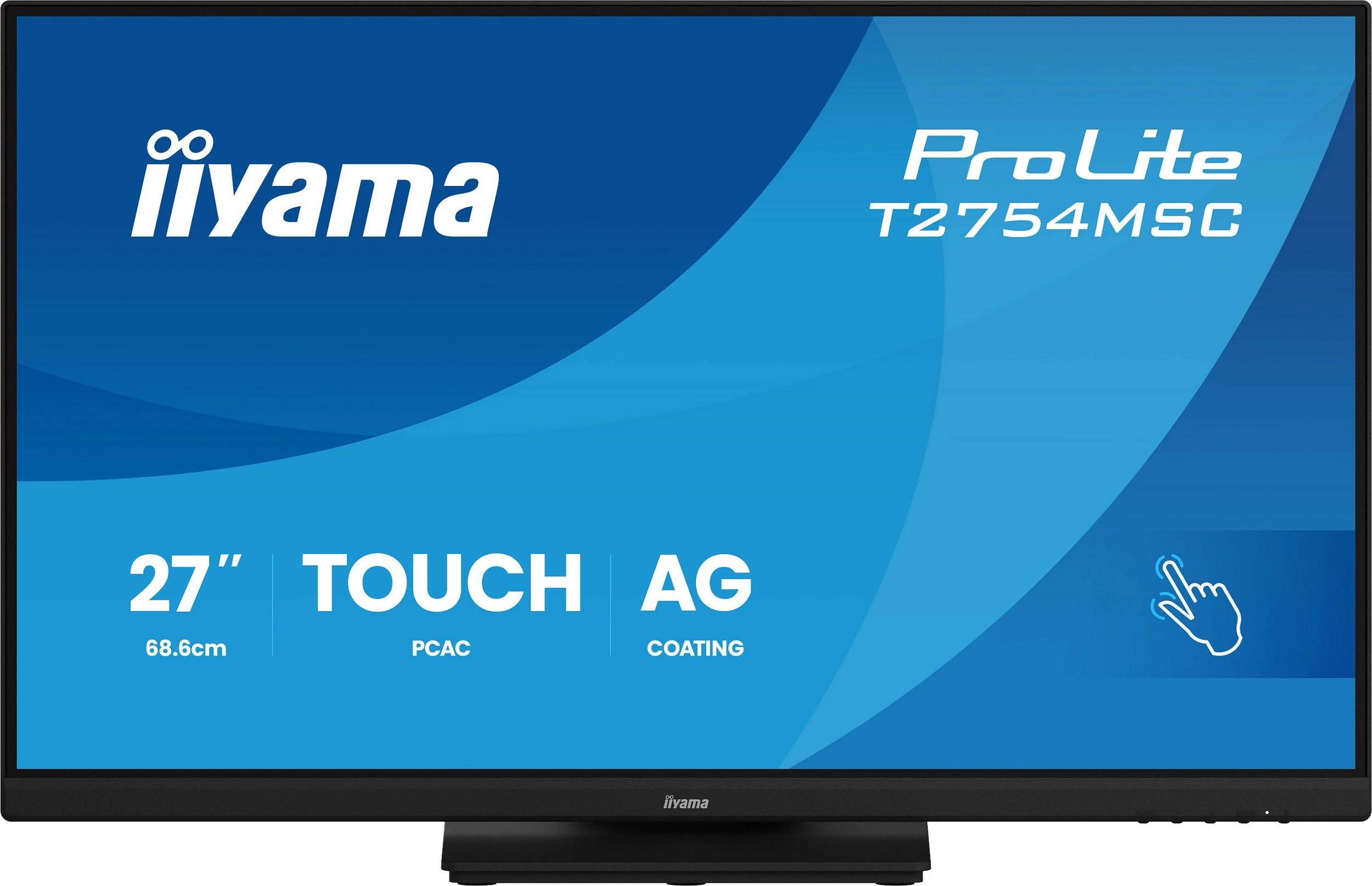 Monitor Touch iiyama ProLite T2754MSC-B2AG, 27", Full HD, HDMI/VGA, me USB Hub, i zi