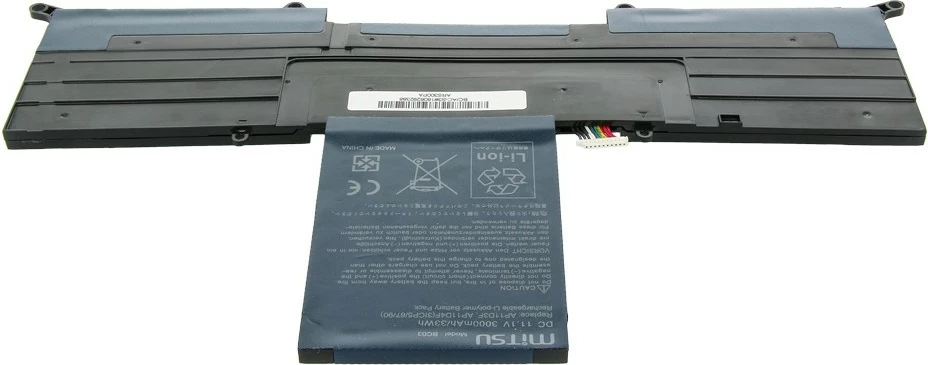 Bateri laptop Mitsu BC/AC-S3 për Acer Aspire S3, 3280 mAh, 11.1V, e zezë