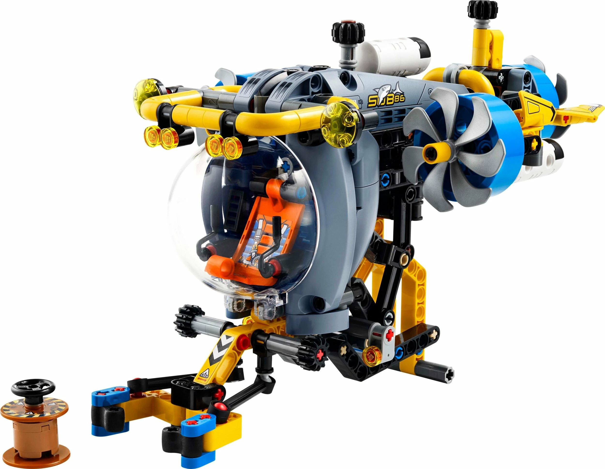 Set ndërtimi LEGO Technic Research Submarine 42201, 413 copë, blu/verdhe