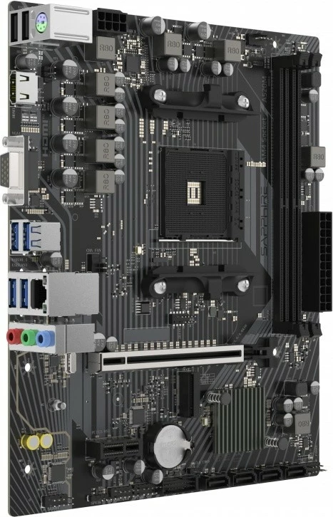 Pllakë amë, Sapphire, A520M-E, Socket AM4, AMD A520, mATX, 2x DDR4 deri 64GB, PCIe 3.0, M.2