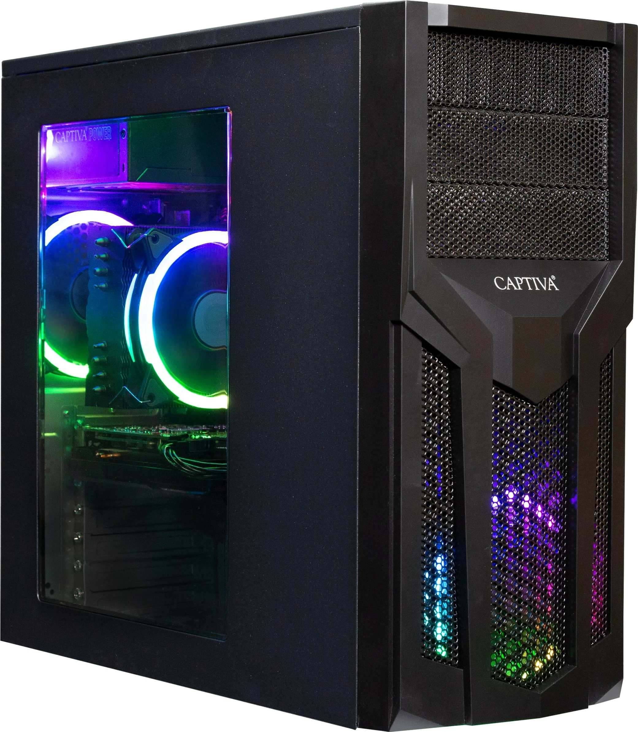Kompjuter Captiva Advanced Gaming I80-574, i5-14400, 16GB, 500GB SSD, RTX 4060Ti, e zezë