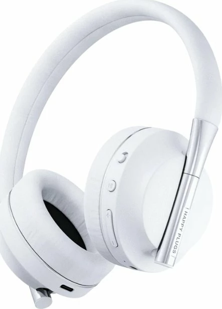 Kufje Happy Plugs Play, Bluetooth 5.0, over-ear, 25 h, me mikrofon, të bardha