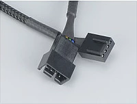 Kabllo zgjatës PWM Akasa, 30 cm, 4-pin, e veshur, e zezë