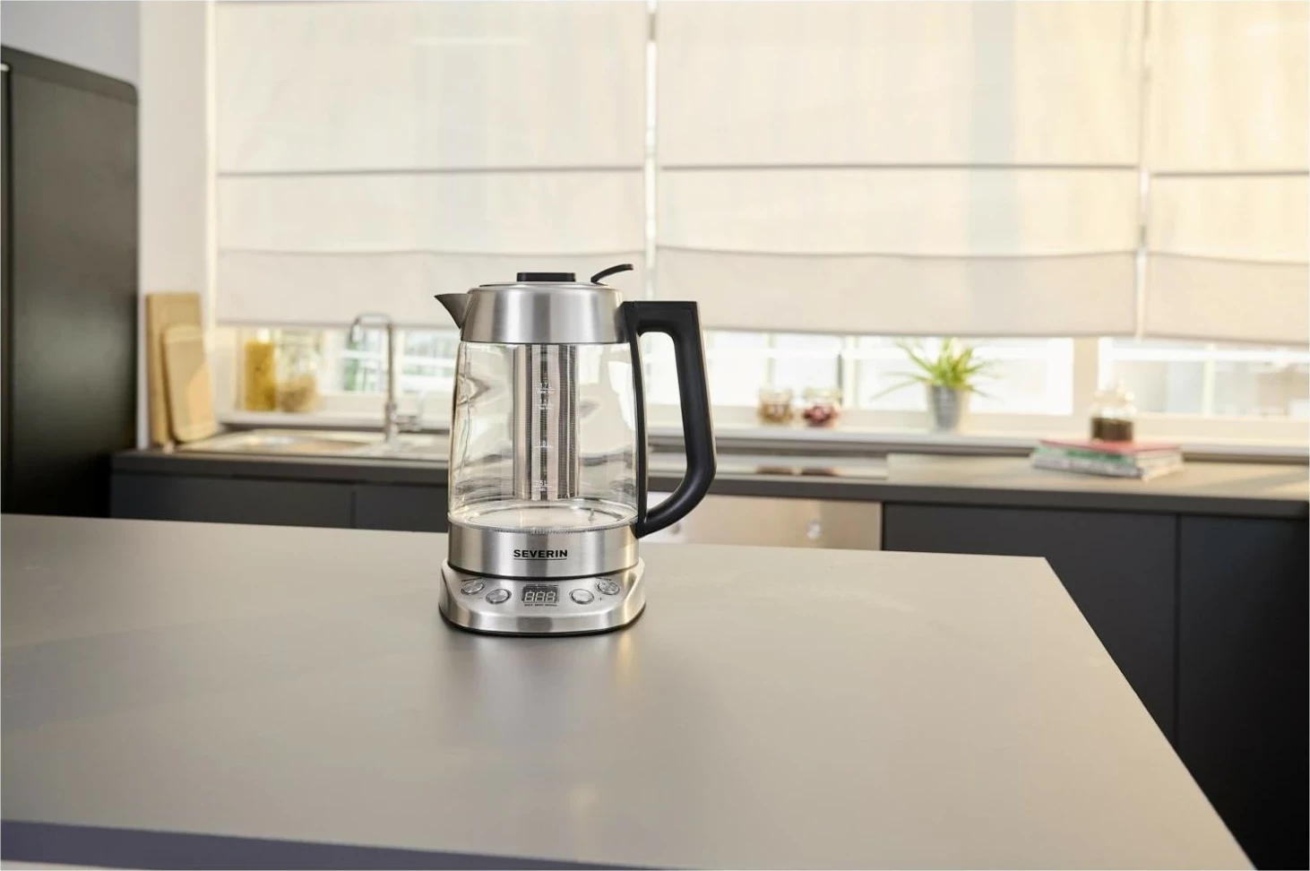Çajnik elektrik Severin WK 3480, 1.7L, argjend