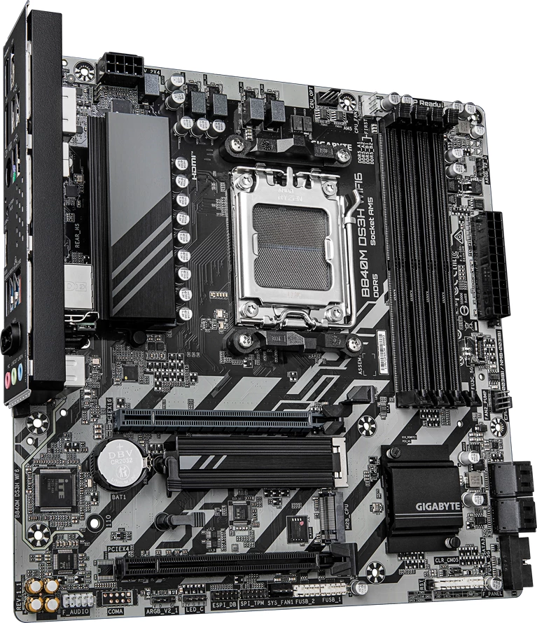 Pllakë amë GIGABYTE B840M DS3H WIFI6 AM5 mATX 4x DDR5 Wi‑Fi 6 Bluetooth 5.3 2.5GbE