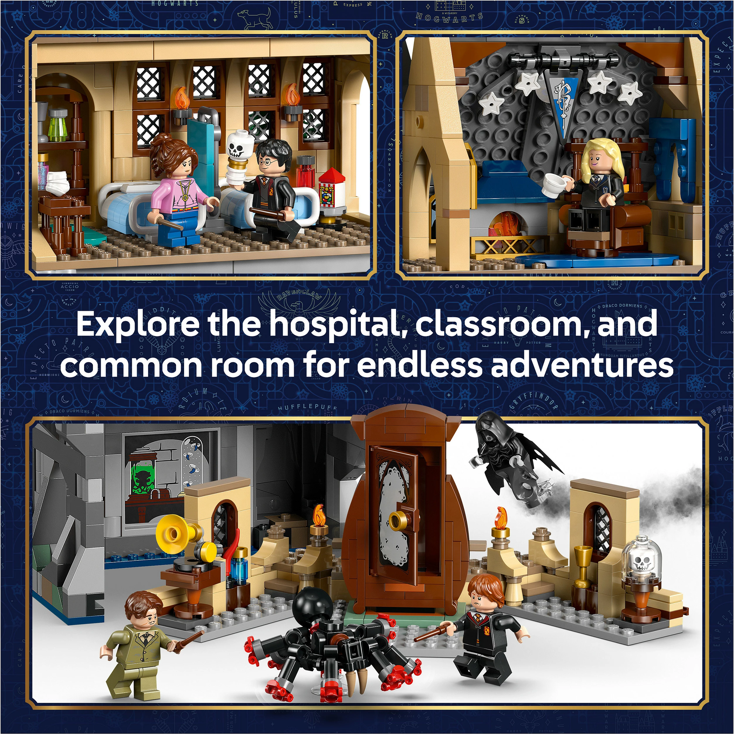 Set ndërtimi LEGO Harry Potter Hogwarts Castle 76463, 907 copë, 7 minifigura, shumëngjyrësh
