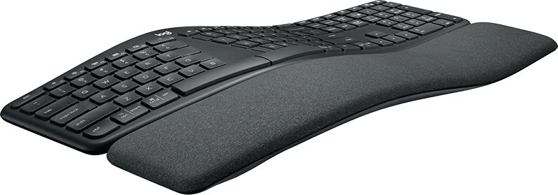 Tastierë Logitech ERGO K860, Full-size, Wireless, RF Wireless + Bluetooth, QWERTZ, Grafit