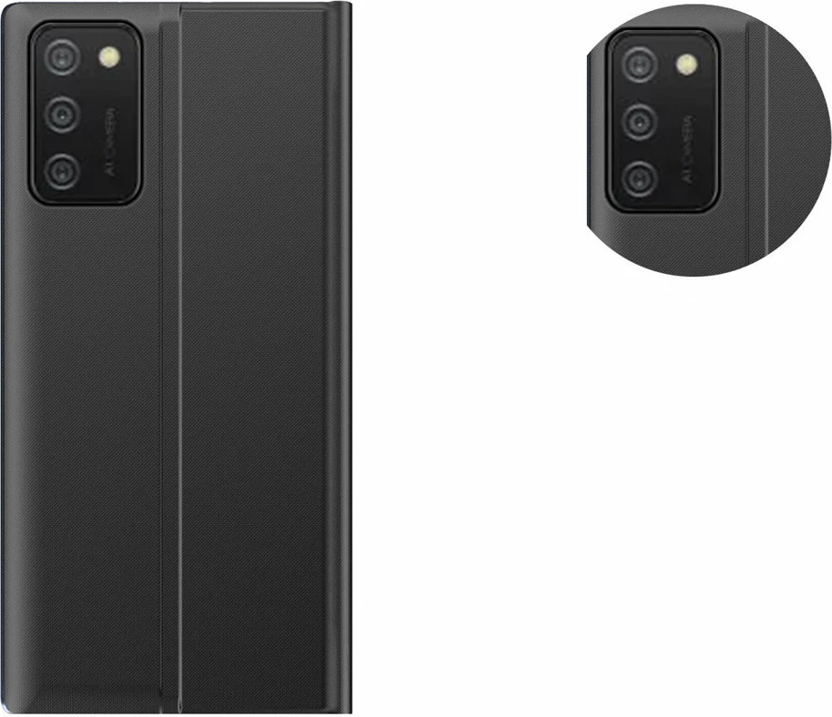 Mbështjellës Hurtel për Samsung Galaxy A03s, me kapak dhe qëndrim, Kaltër