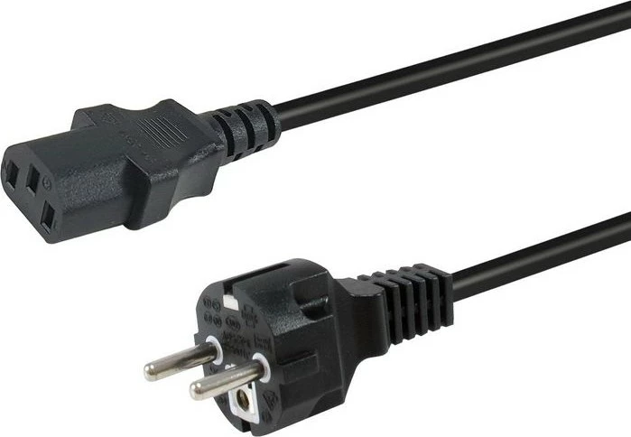 Kabllo rryme EQUIP 1.8m, CEE7/7 në IEC C13, e zezë