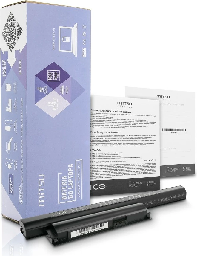 Bateri laptop Mitsu BC/SO-BPS22B, 4400 mAh, Li-ion, e zezë