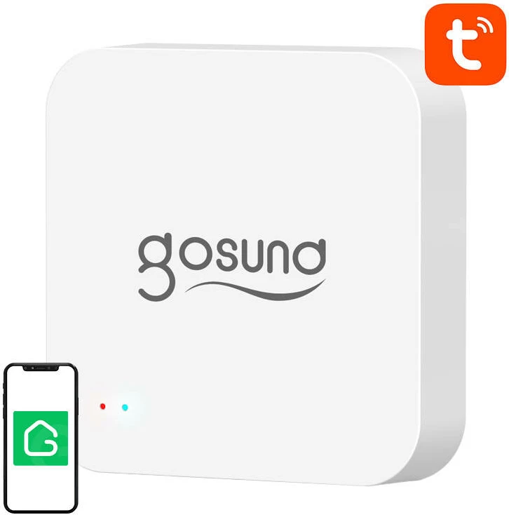 Gateway smart Gosund G2, Bluetooth/Wi-Fi, me alarm, i bardhë