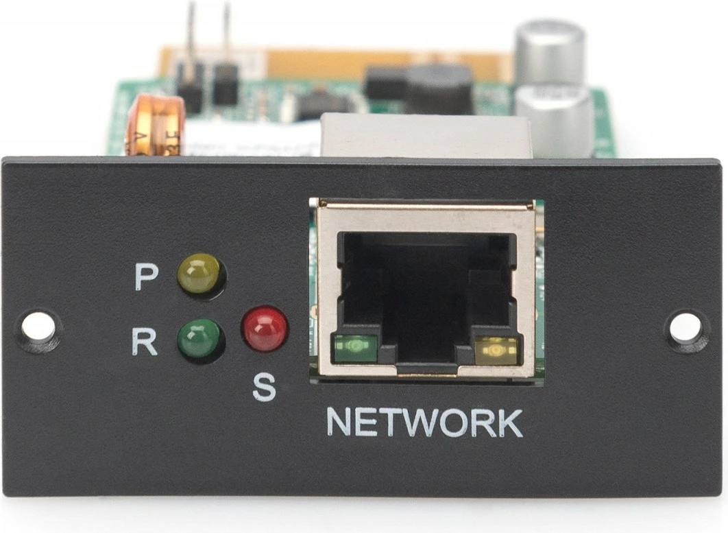 Kartë SNMP dhe Web për UPS, Digitus DN-170100-1, menaxhim rrjeti RJ45, LAN 10/100, për seritë DN-17009x/DN-17010x, e zezë
