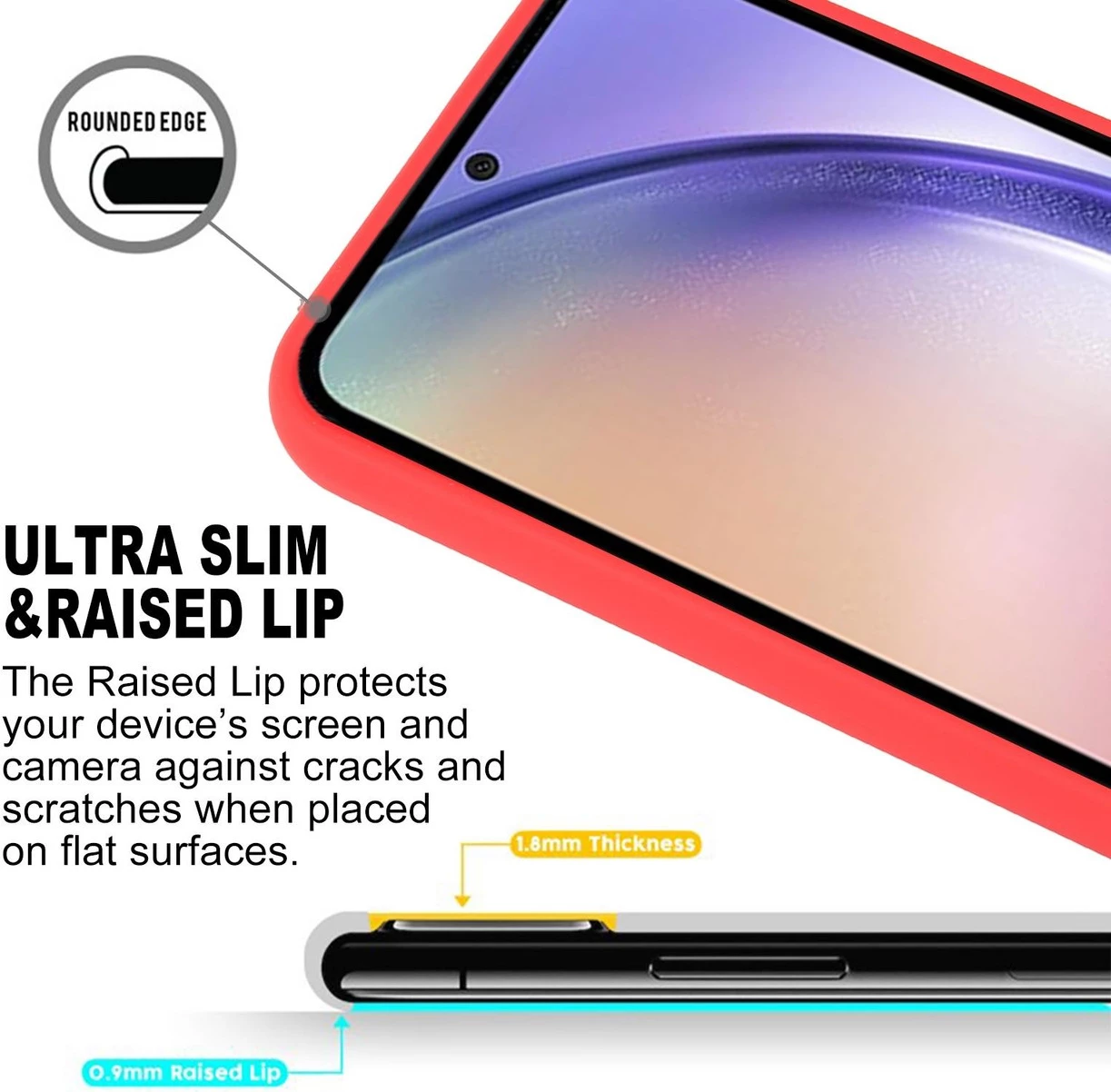 Mbështjellës silikoni Goospery Soft Feeling për Samsung Galaxy A34, 17673, kuqe