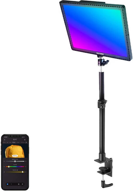 Lampë LED Neewer GL1C RGB 48W me tripod, 2900-7000K
