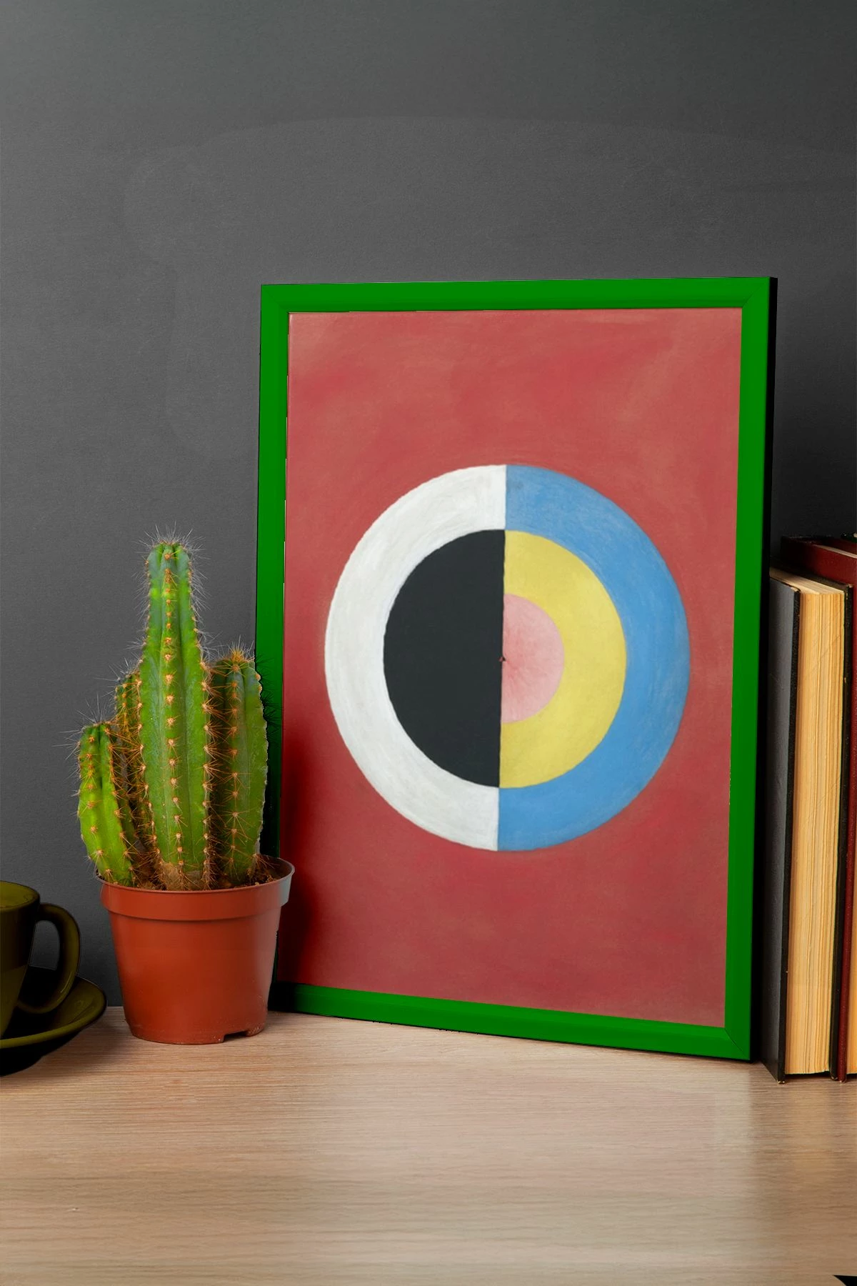 Pikturë dekorative me kornizë, MDF, Wallity, Artrnkdata33, ngjyrë e gjelbër, 33x48cm