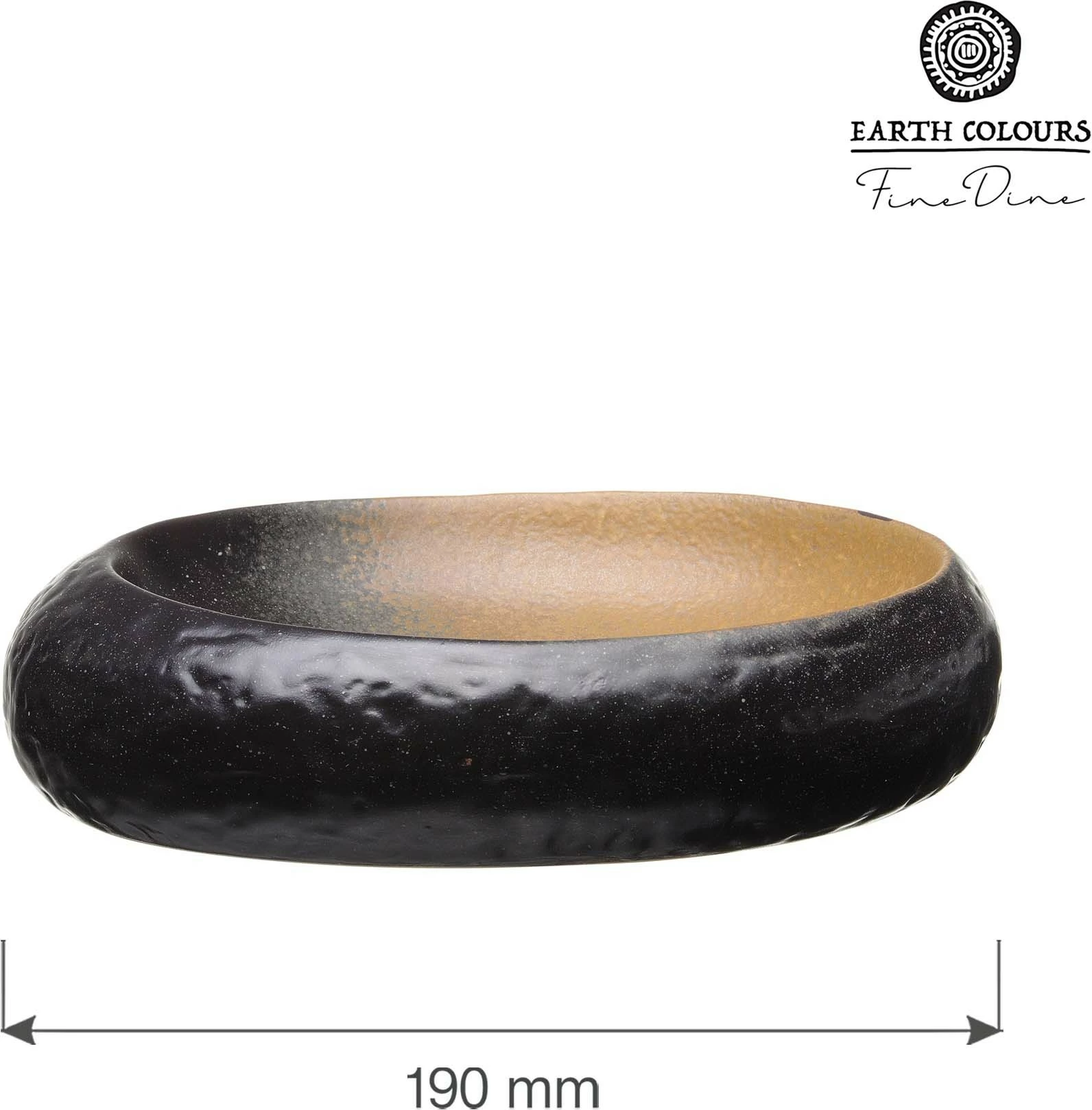 Tas gourmet Fine Dine Moon Ø190 mm, kafe, set 3 copë