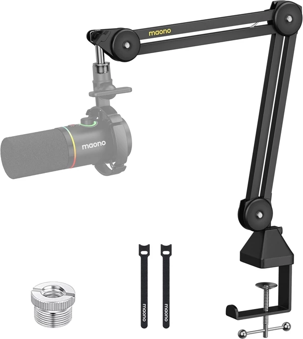 Mbajtës mikrofoni Maono BA37, çelik, rregullueshëm, i zi