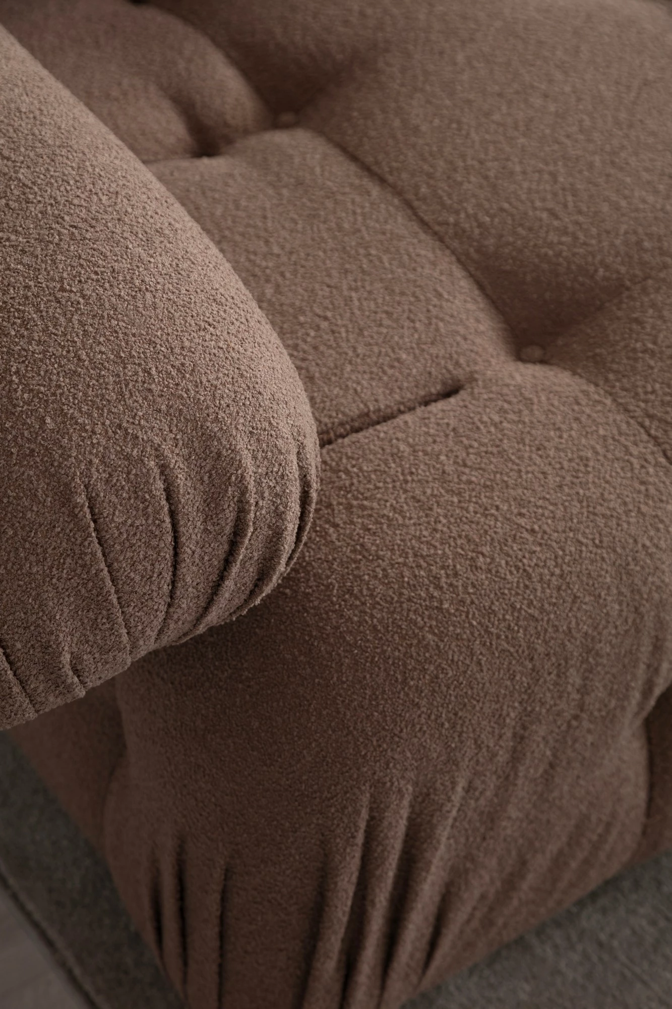 Divan treshe Doblo, ngjyrë kapuçino, Atelier del Sofa (L1-Pouffe-1R)