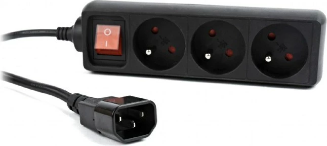 Kabllo vazhduese Gembird  EG-PSU3F-01, 230V, e zezë 