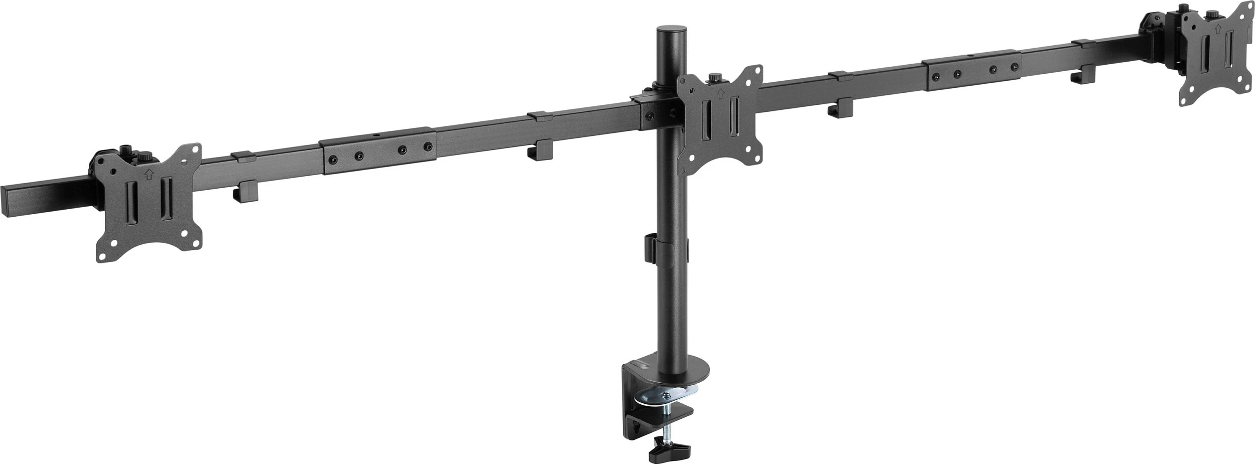 Mbajtëse tavoline për 3 monitorë EQUIP 3TFT 17"-32", VESA 75x75/100x100, 360°, 7kg/monitor, e zezë
