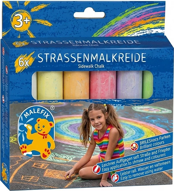 Kridë rruge PUSTEFIX MALEFIX, 6 copë, shumëngjyrëshe