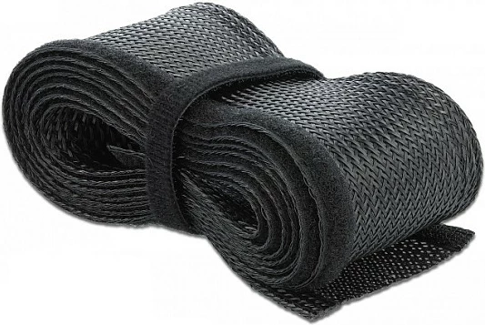 Mbrojtëse kabllosh e gërshetuar DeLOCK 10 m x 19 mm, me Velcro, e zezë