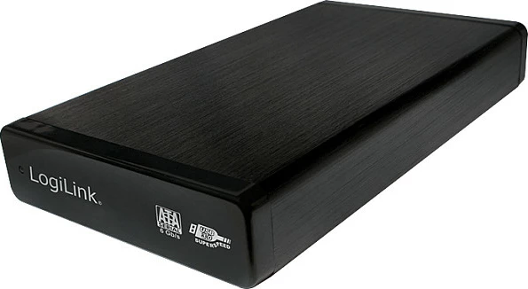 Kasë e jashtme për HDD 3.5" LogiLink, USB 3.0/SATA, alumin, e zezë