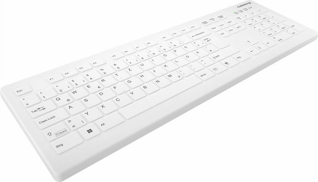Tastierë wireless Active Key AK-C8112F, full-size 100%, layout gjerman, scissor keys, e bardhë