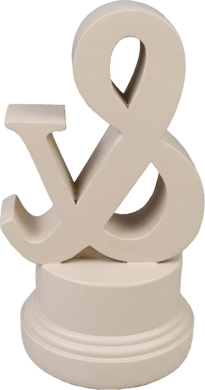 Dekor & prej polirezine, ngjyrë krem, 8x8x14cm