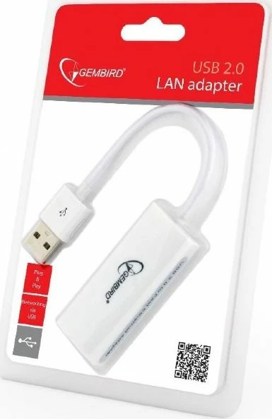 Adapter rrjeti USB, Gembird NIC-U2-02, 10/100 Mb/s, i bardhë