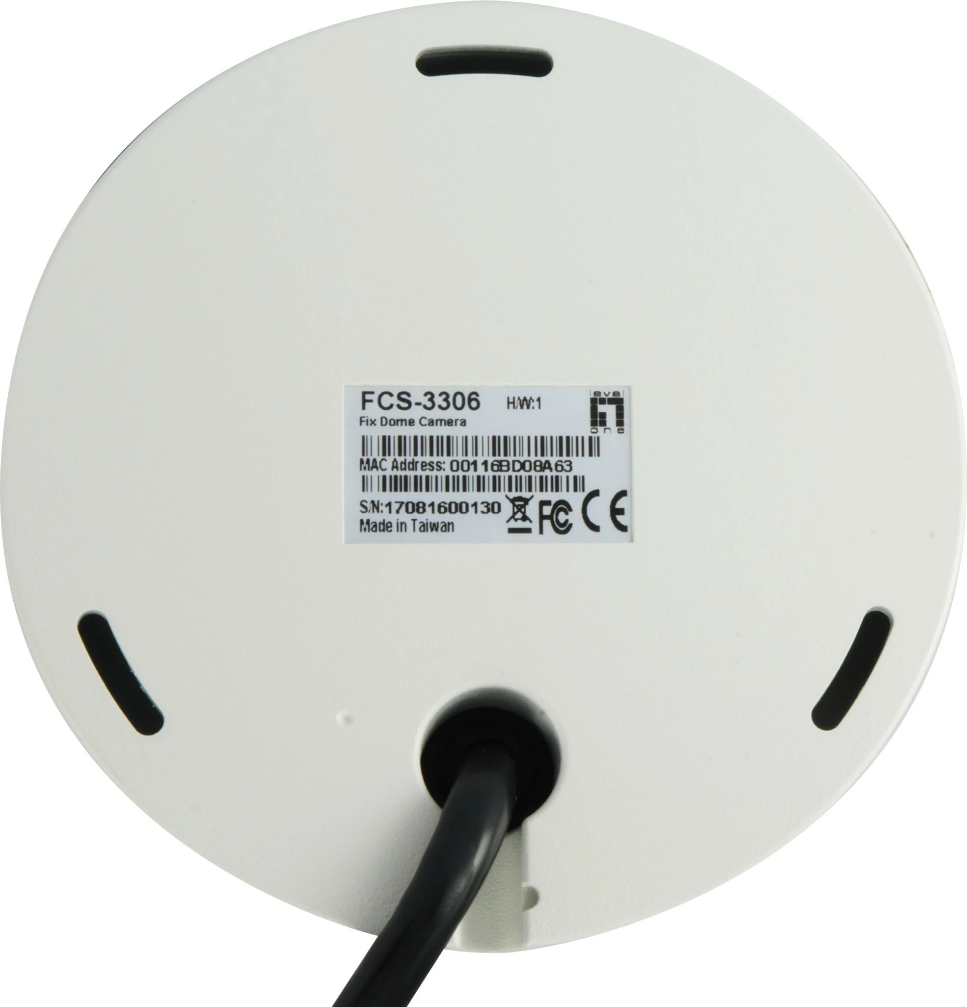 Kamerë IP Dome LevelOne HUBBLE, 3-Megapixel, PoE, e bardhë