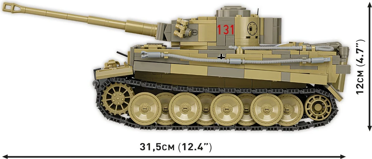 Set blloqesh Cobi Klocki Panzer VI Tiger no131, 1275 pjesë, 1:28, plastikë