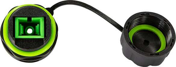 Konektor fibër optike LogiLink SC Simplex outdoor me kapak pluhuri, i zi/jeshil