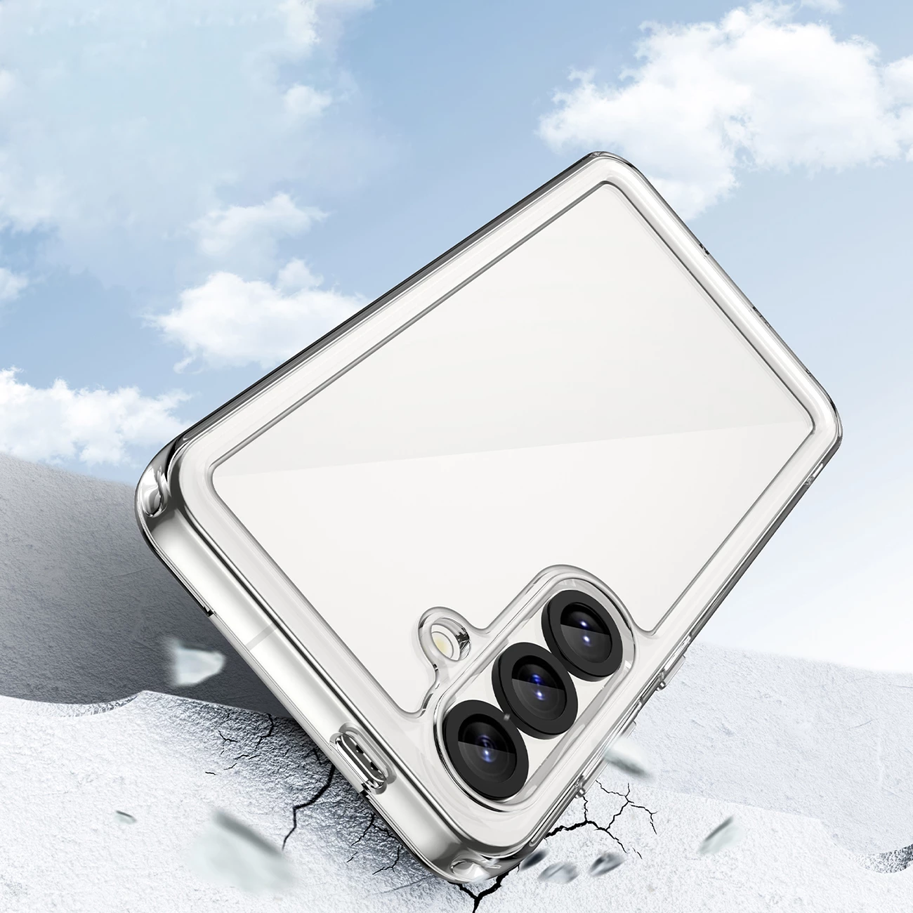 Mbështjellës Hurtel Outer Space Case për Samsung Galaxy S25 Edge, transparent