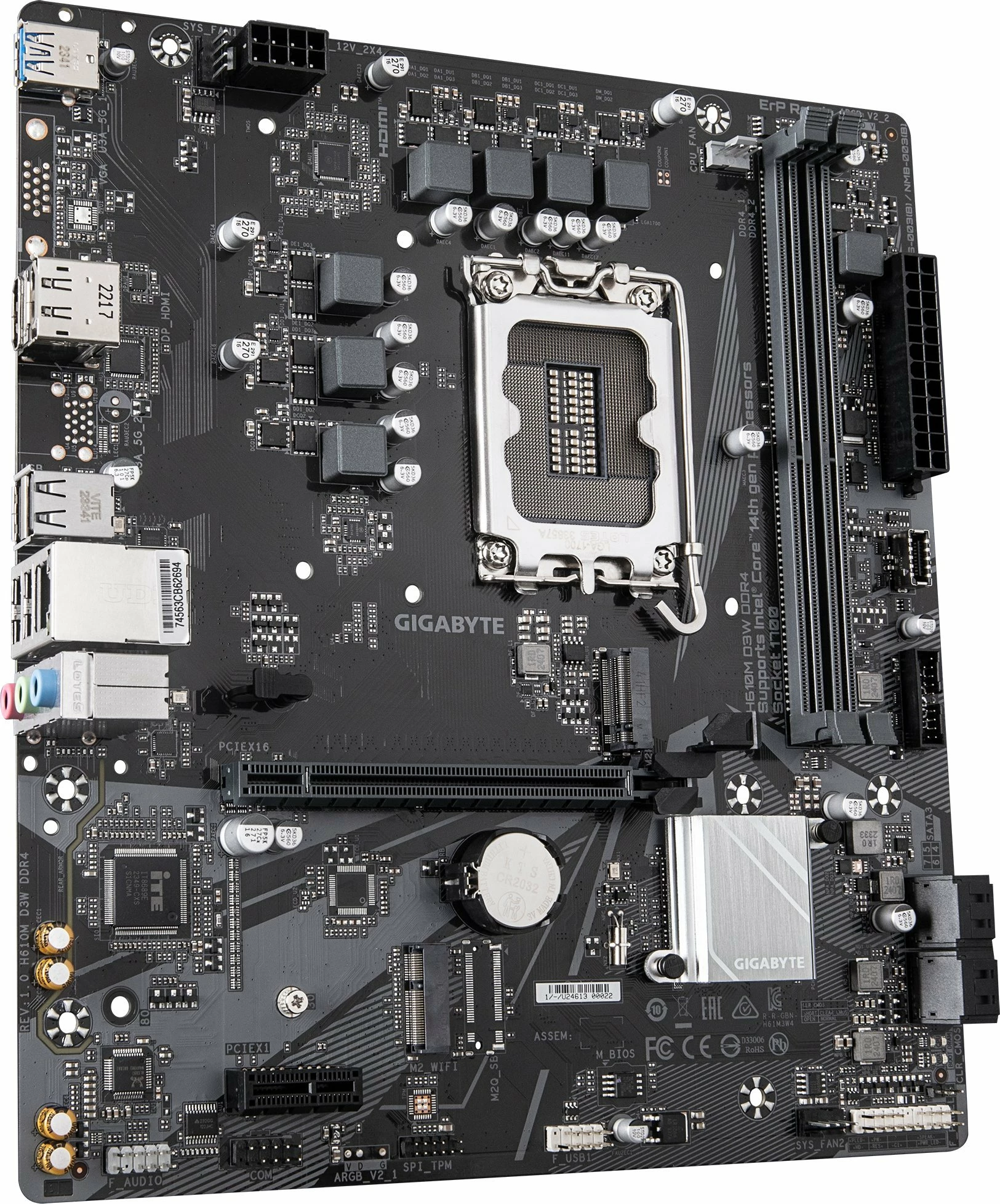 Pllakë amë Gigabyte H610M D3W DDR4, LGA1700, Micro-ATX, deri 64GB RAM