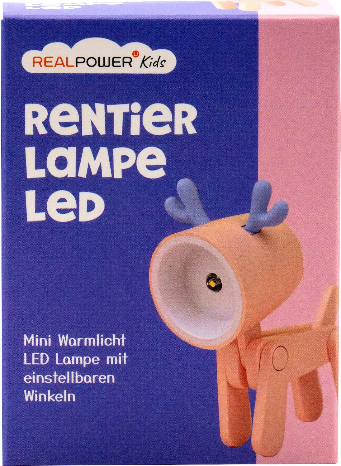Tashllampë RealPower LED Pink Deer, 3x LR41, rozë