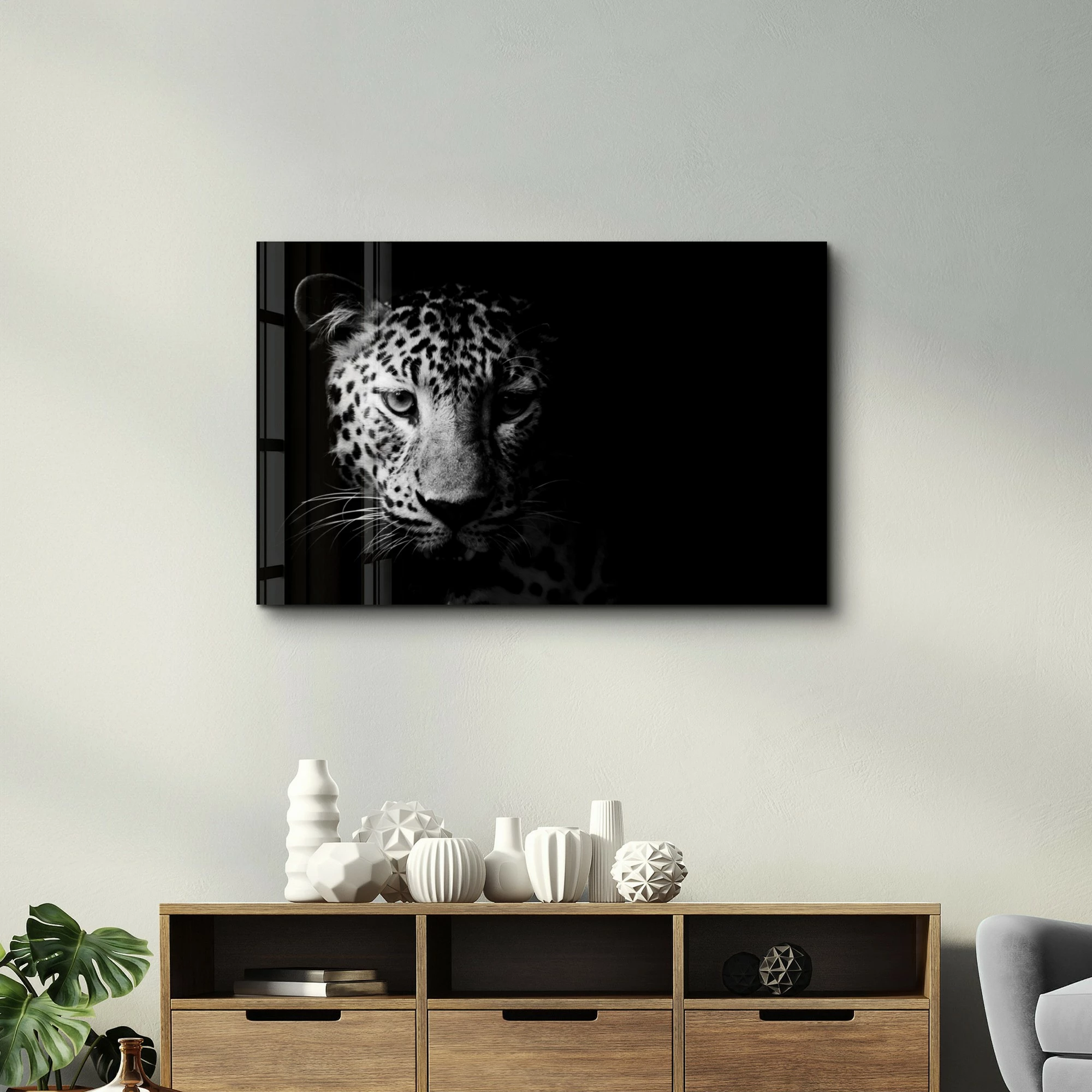 Pikturë dekorative prej xhami të temperuar, Wallity, OGLS-1046, 46x72cm