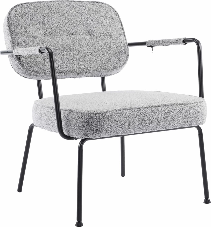 Karrige e ulët Prisley, ngjyrë gri e çelët, 73x66x78