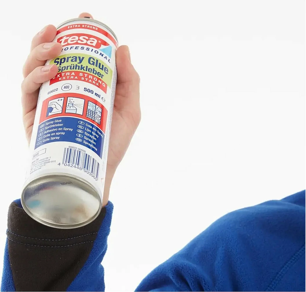 Ngjitës sprej tesa Professional Spray Glue Extra Strong, 500 ml, transparent