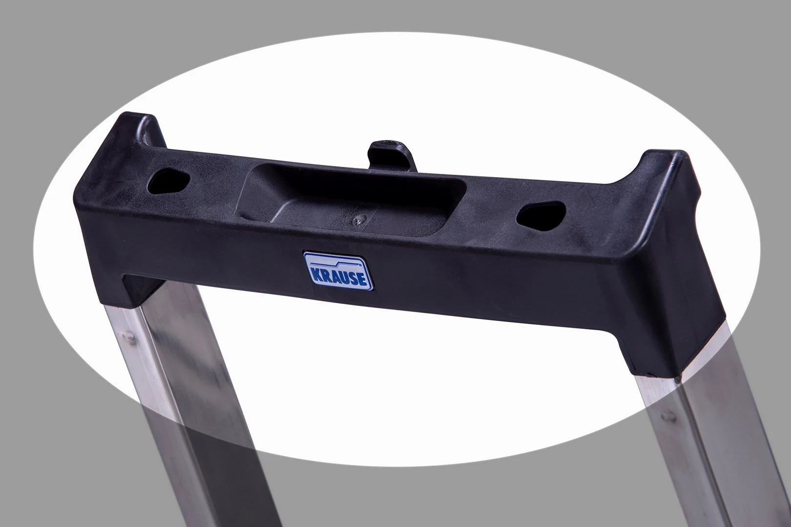 Shkallë e lirë Krause SOLIDY 4 hapa, ngjyrë argjendi