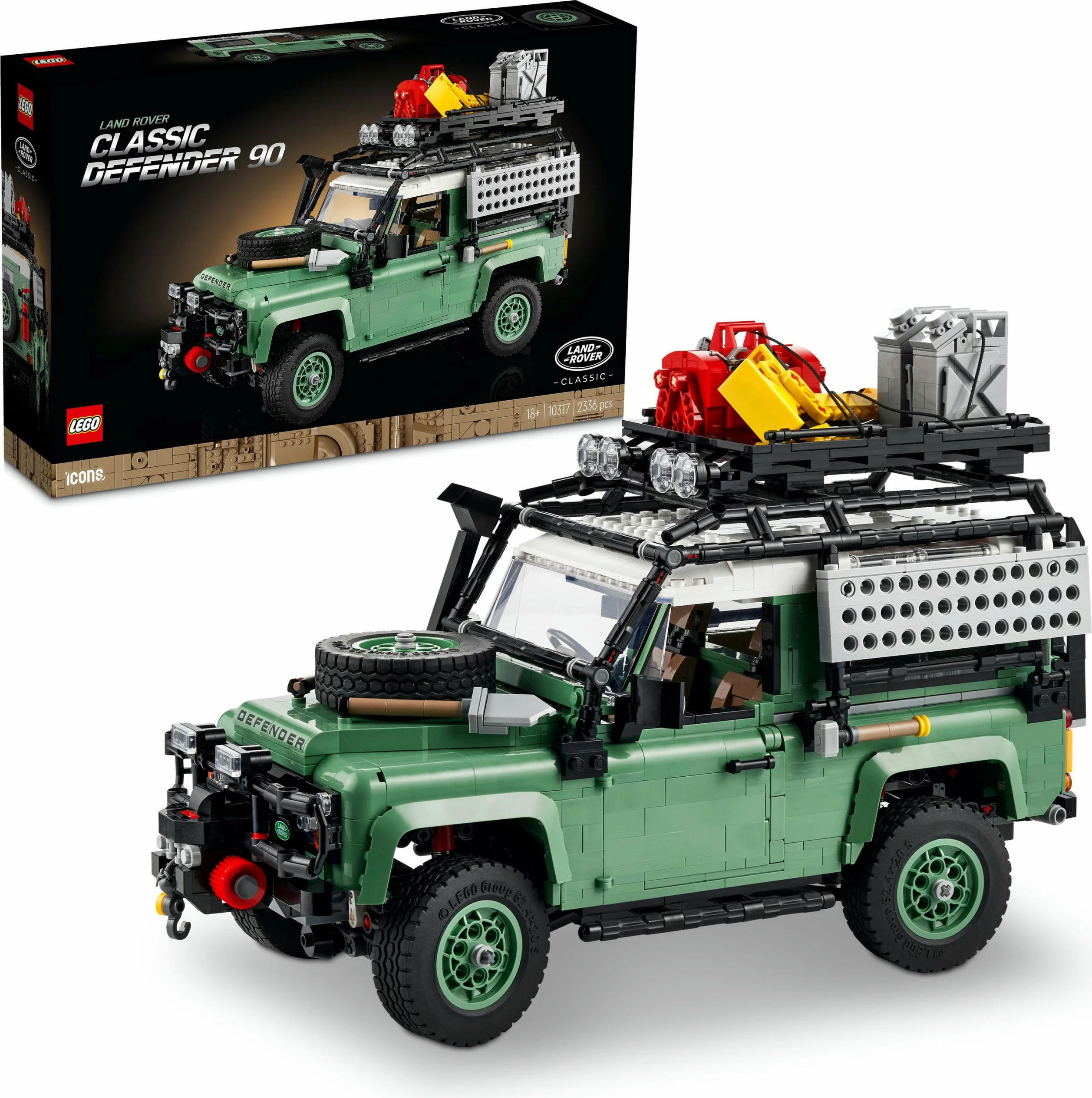 Set ndërtimi LEGO ICONS Land Rover Classic Defender 90, 2336 pjesë, Multikolor