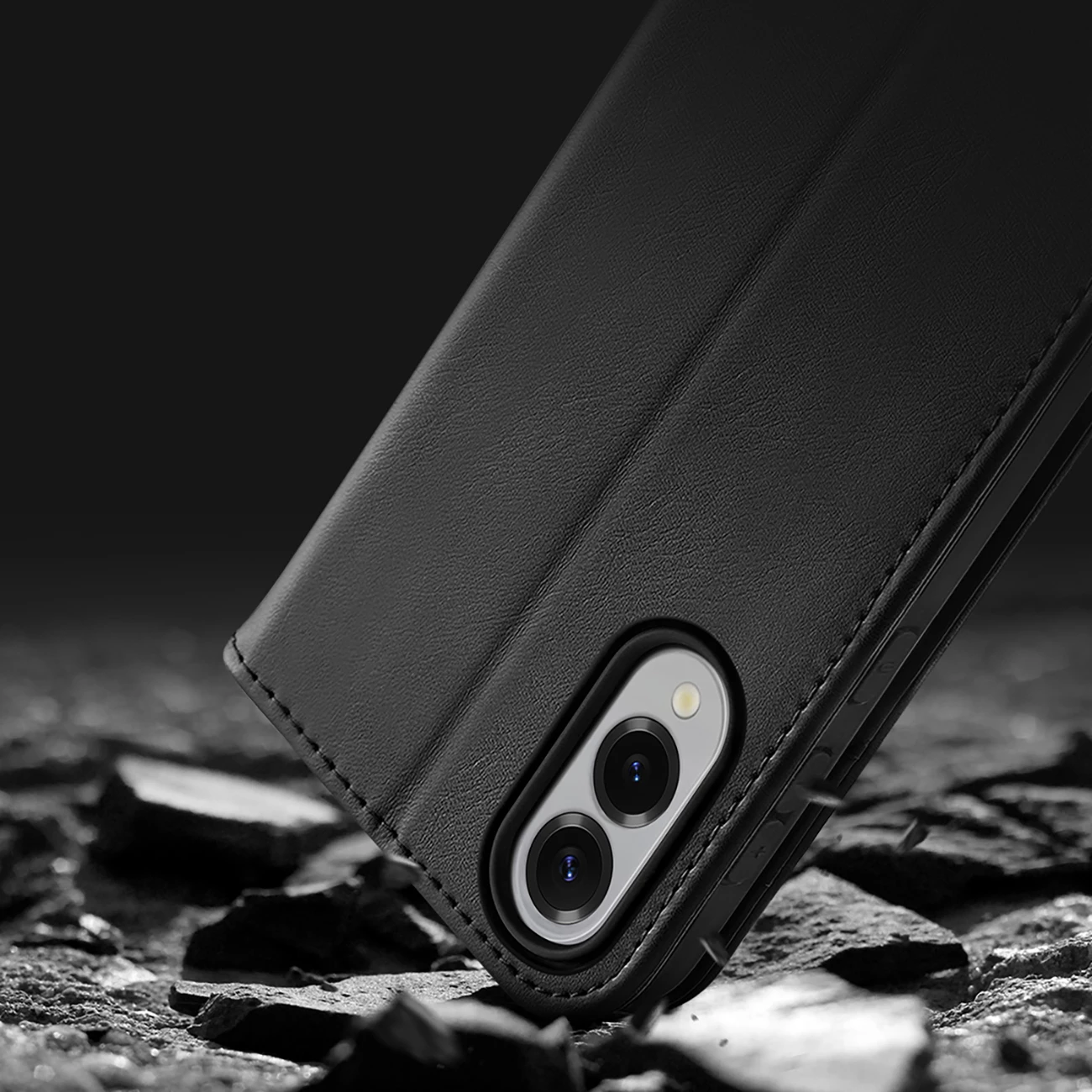 Mbështjellës Dux Ducis Hivo për Samsung Galaxy S25 Edge, me kapak, RFID, i zi