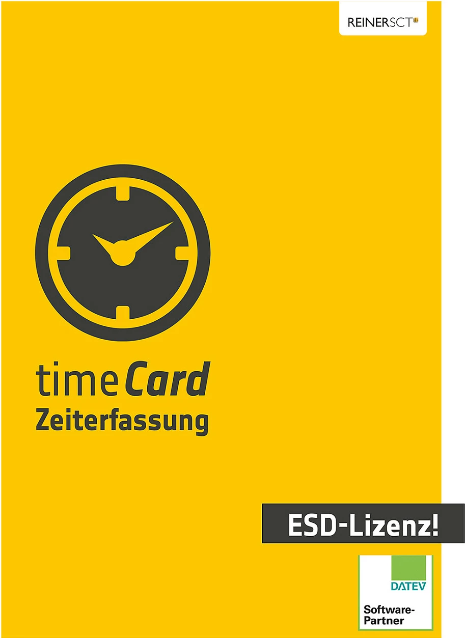 Licencë softueri REINER SCT timeCard, regjistrim kohe pune, 1 vit, deri 100 punëtorë, ESD