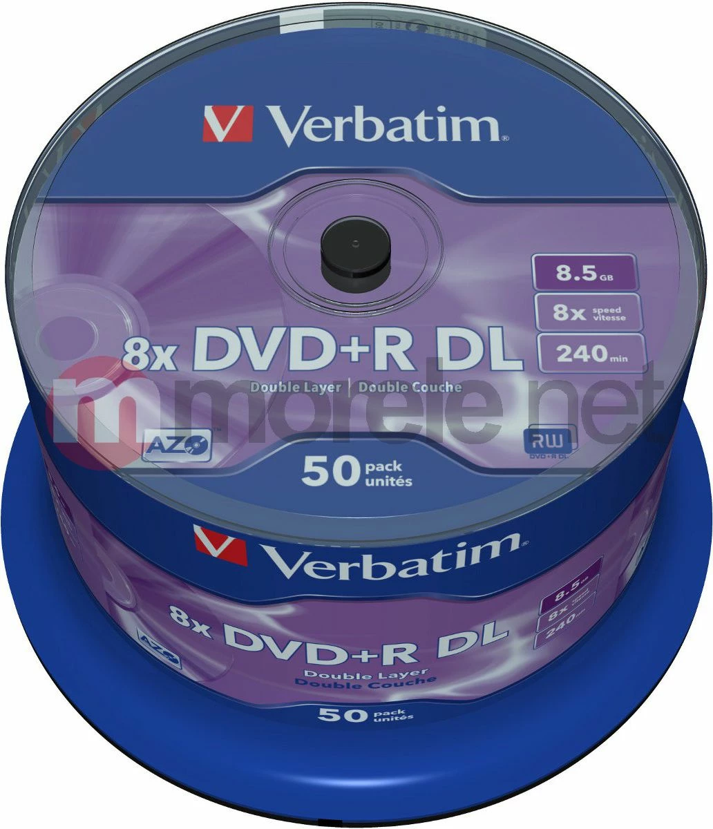 DVD+R DL Verbatim 43758 8.5GB 8x, 50 copë (cake)