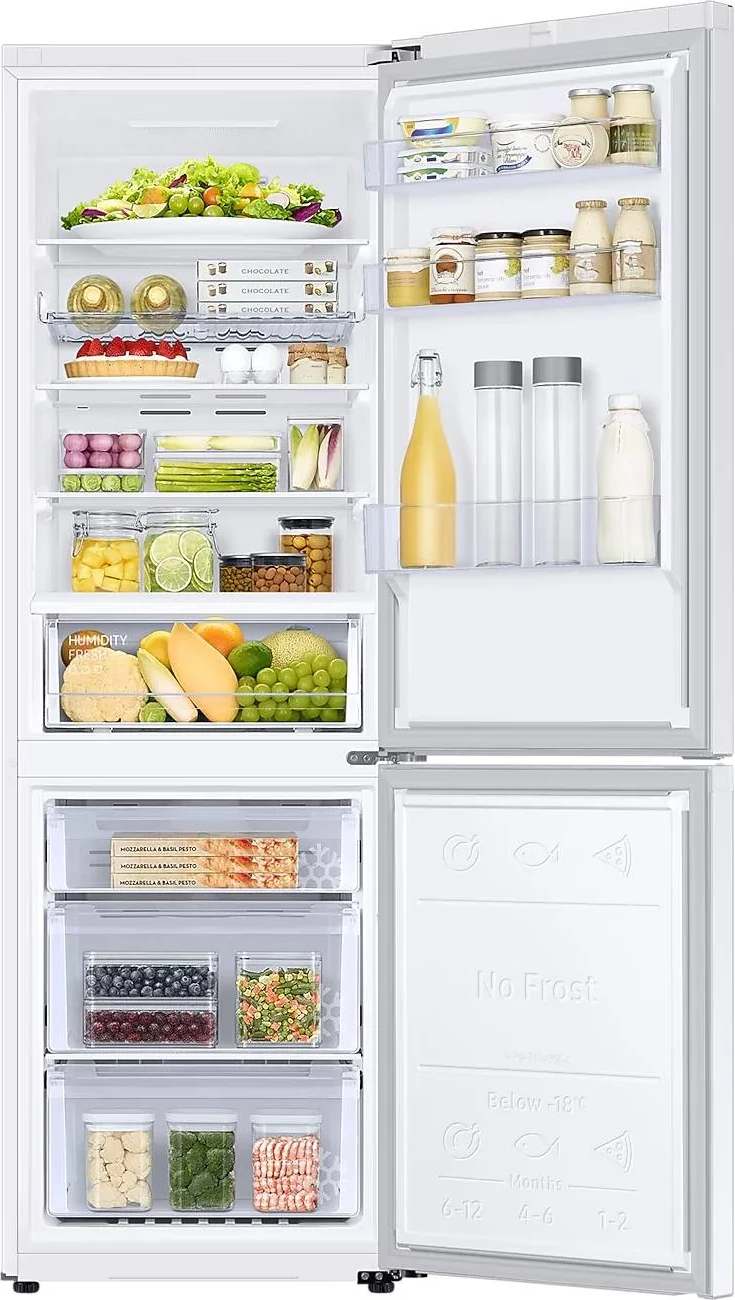 Frigorifer kombinë Samsung RB34C672EWW/EK 385 L, SmartThings AI Energy Mode, Digital Inverter, Snow White
